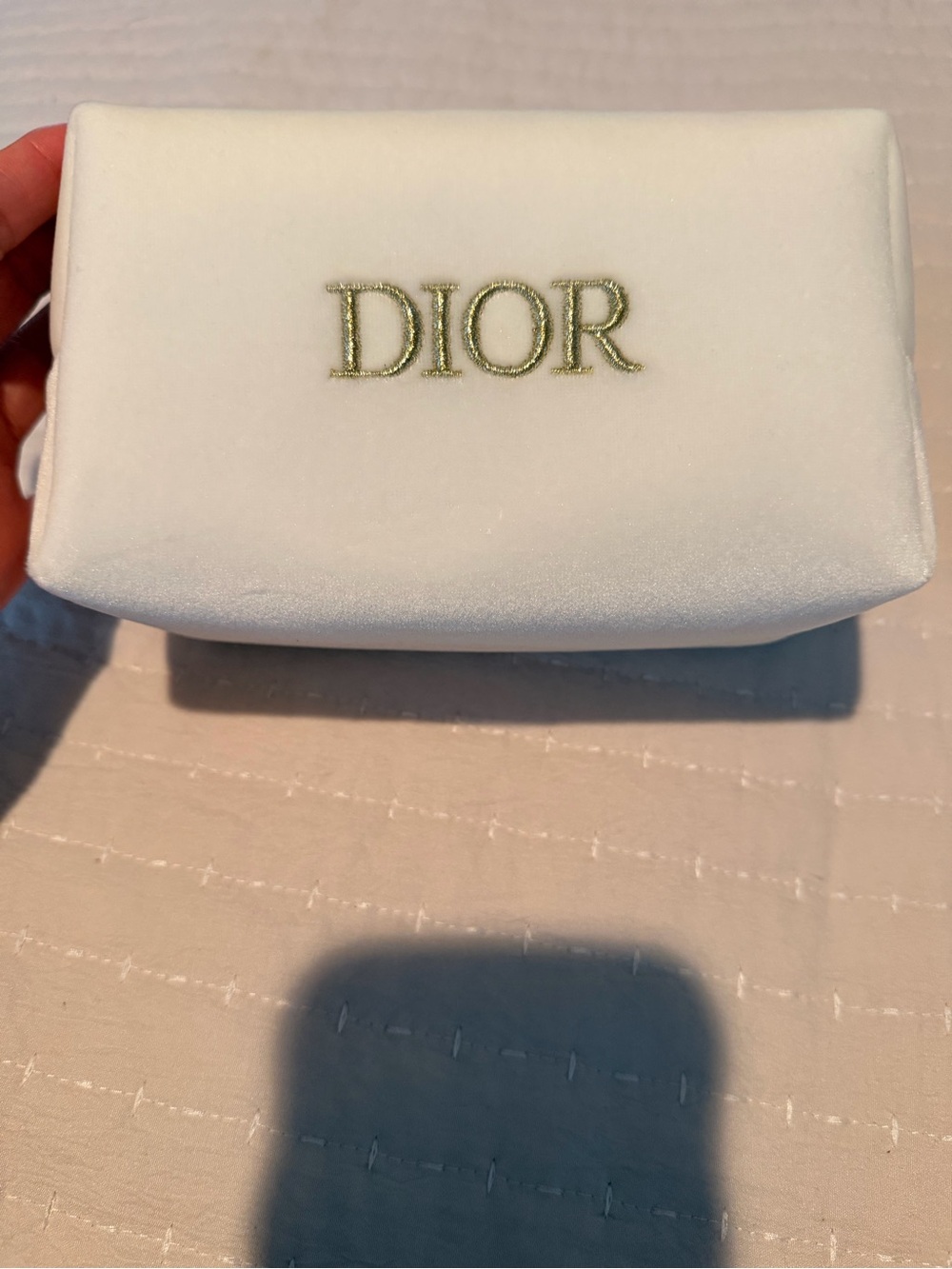 Dior White Velvet Makeup Bag - Picture 2 of 5